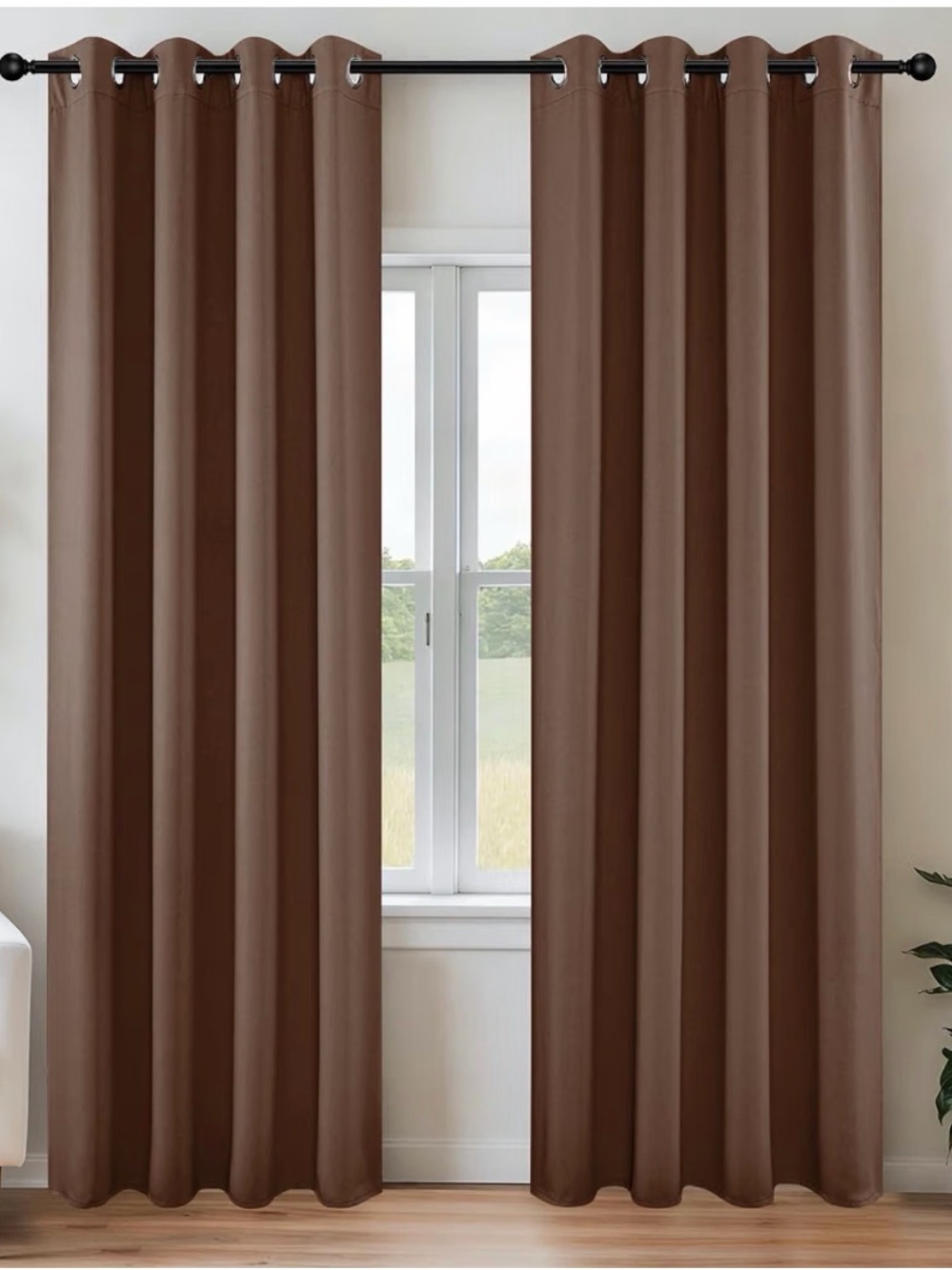 Brown Blackout Curtain Panels